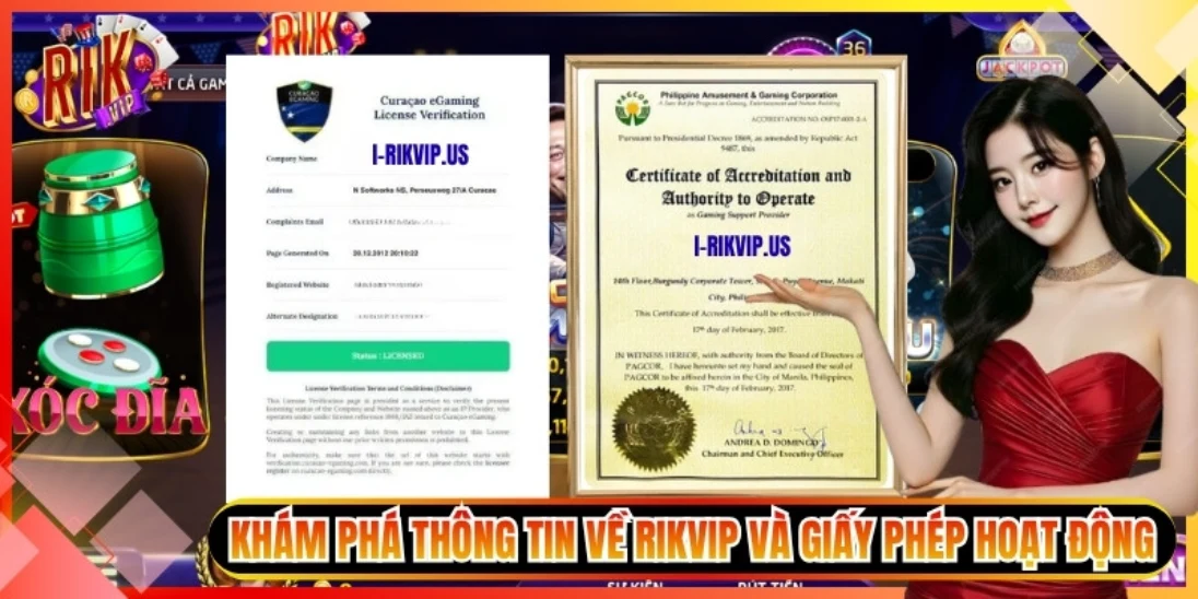 Khám phá thông tin về Rikvip và giấy phép hoạt động